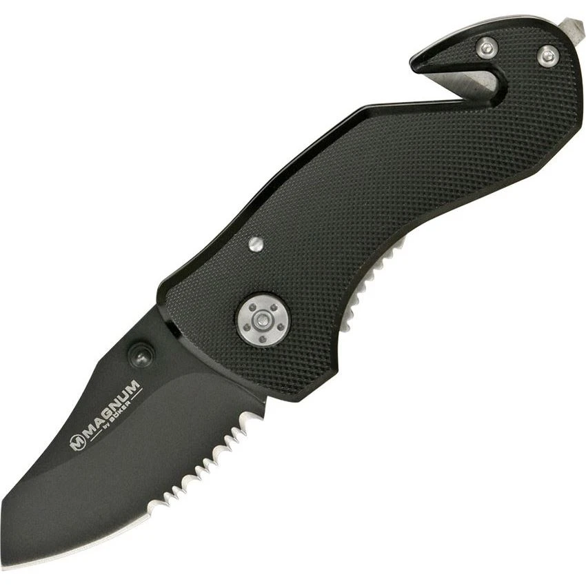 Magnum M01MB456 Compact Rescue Part Serrated Linerlock Folding Pocket Knife Magnum M01MB456 Compact Rescue Part Serrated Linerlock Folding Pocket Knife -Knives Shop 116786 116815