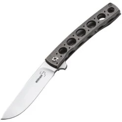 Boker Plus 01BO748 FR Mini Knife With Tumbled Finish Titanium Handle