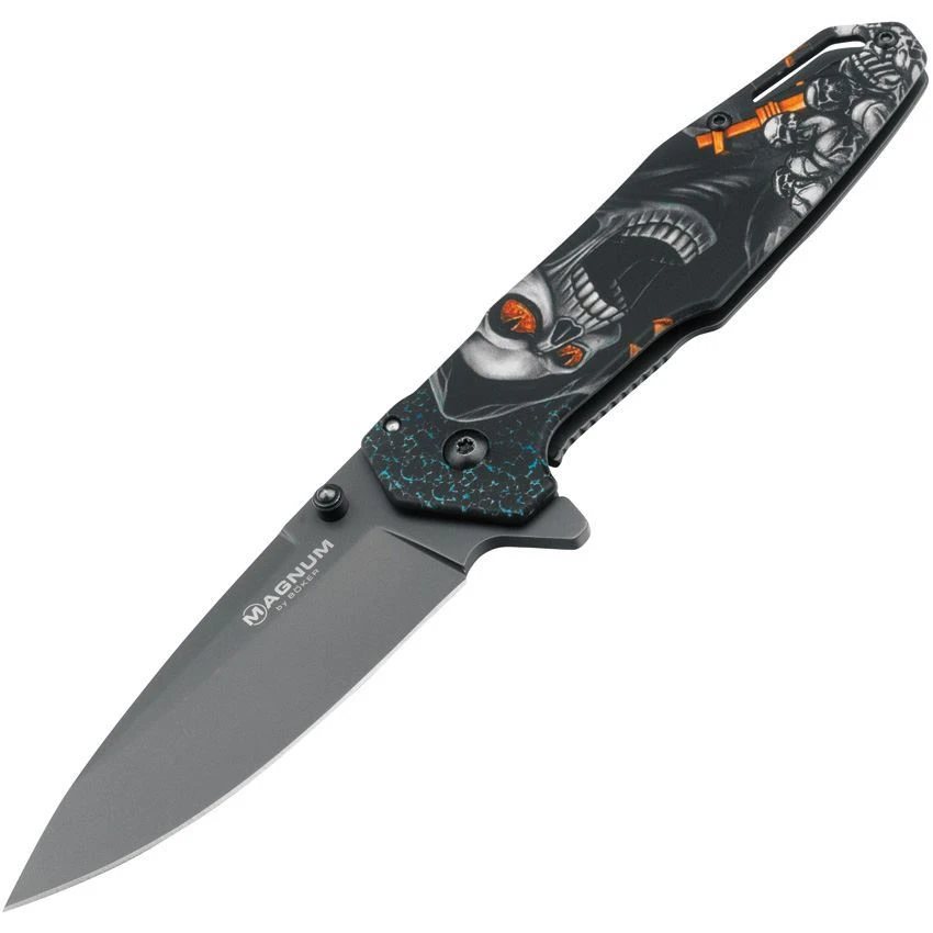 Boker Magnum 01MB230 Screaming Skull Framelock Knife Boker Magnum 01MB230 Screaming Skull Framelock Knife -Knives Shop 310680 310685