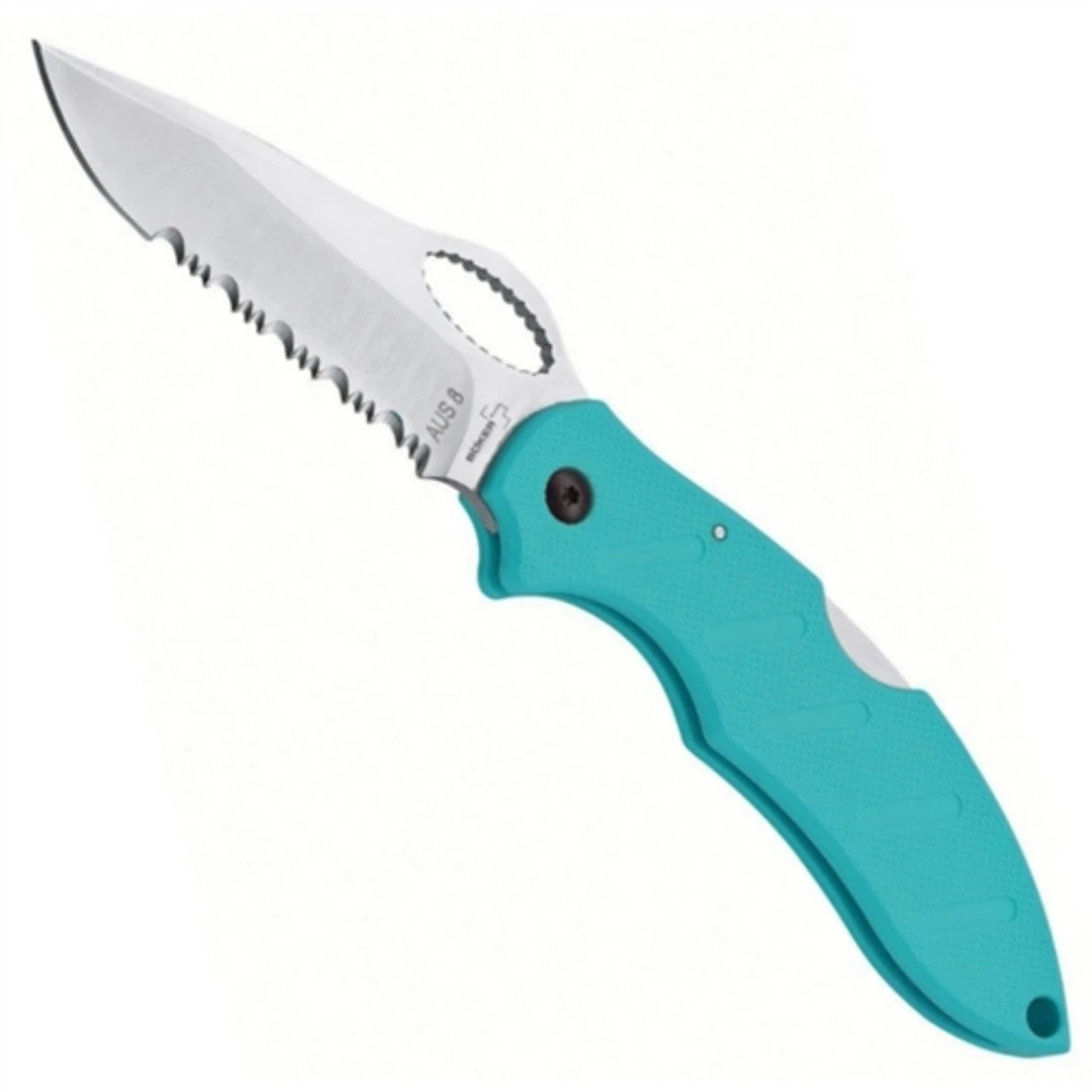 Boker Plus 01BO095 Turquoise Action R Folder Knife, AUS-8 Satin Combo Blade Boker Plus 01BO095 Turquoise Action R Folder Knife, AUS-8 Satin Combo Blade -Knives Shop BO01BO095 2 10129.1533221979