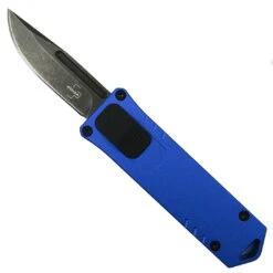 New Products 22 Boker Plus Exclusive Blue USB OTF Auto Knife, Black Stonewash D2 Blade