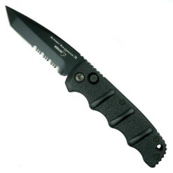 New Products 14 Boker Kalashnikov Tanto Auto Knife, AUS-8 Black Combo Blade