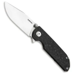 Boker Carbon Fiber M4 Sherman Flipper Knife, Magnacut Clip Blade