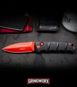 Boker Kalashnikov Black Widow Automatic Knife - D2 Dagger Red Plain -Knives Shop Boker Black Widow Kalashnikov Dagger Automatic Knife Red BHQ92706 kp steel web large