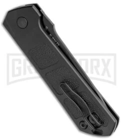 Boker Kihon Black Automatic Knife - Black Plain -Knives Shop Boker Burnley Kihon DP Auto Black BHQ 101390 jr side large