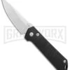 Boker Kihon Black Automatic Knife - Stonewash Plain -Knives Shop Boker Burnley Kihon DP Auto SW BHQ 101389 jr large