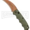 Boker Kalashnikov Desert Warrior Hawkbill Automatic Knife - Copper Plain -Knives Shop Boker Desert Warrior Kalashnikov Hawkbill Auto OD Green Copper 01KALS69NSOI BHQ 103273 jr large
