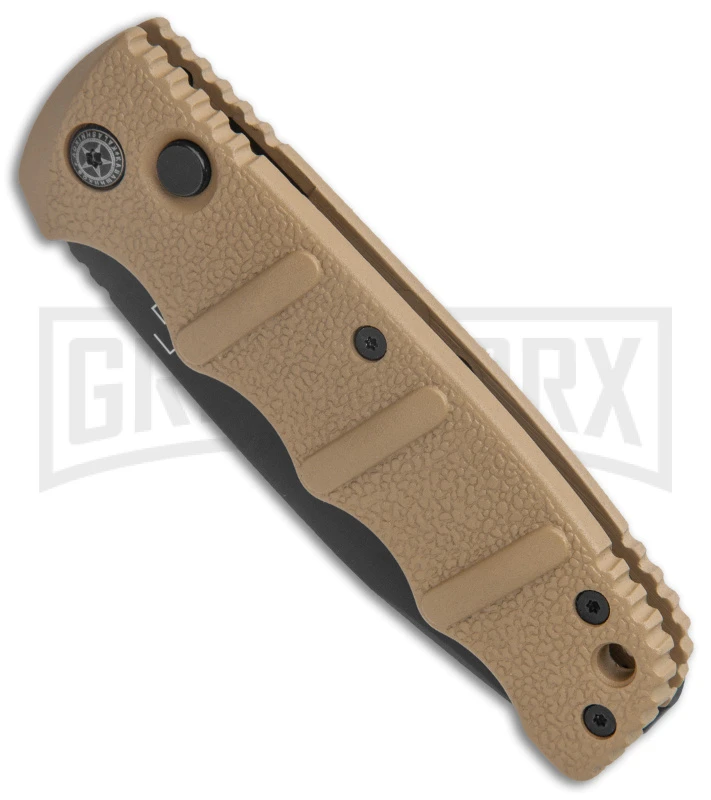 Boker Kalashnikov Coyote Brown Automatic Knife - Drop Point Black Plain Boker Kalashnikov Coyote Brown Automatic Knife - Drop Point Black Plain -Knives Shop Boker Kalashnikov Auto Coyote D2 Black BHQ 144762 jr spine large
