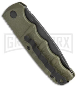 Boker Kalashnikov OD Green Automatic Knife - Drop Point Smokewash Plain 4 Boker Kalashnikov OD Green Automatic Knife - Drop Point Smokewash Plain -Knives Shop Boker Kalashnikov Auto OD Green D2 Smokewash BHQ 144761 jr side large