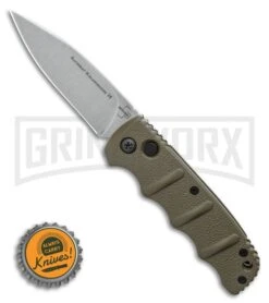 Boker Kalashnikov OD Green Automatic Knife - SW Plain -Knives Shop Boker Kalashnikov Automatic Knife OD Green 3.25 XHP Satin BHQ 92085 LS Bottlecap large