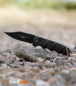 Boker Kalashnikov Black Bowie Automatic Knife - D2 Black Plain -Knives Shop Boker Kalashnikov Bowie Auto Black Black 01KALS76BN BHQ 17111 jr lifestyle large