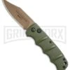 Boker Kalashnikov Desert Warrior Bowie Automatic Knife - Copper Plain -Knives Shop Boker Kalashnikov Bowie Auto Desert Warrior OD Green Copper 01KALS22N BHQ 17106 jr 3 large