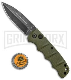 Boker Kalashnikov OD Green Automatic Knife - Dagger Smokewash Plain -Knives Shop Boker Kalashnikov Dagger Auto OD Green Smokewash BHQ 117068 jr bottlecap large