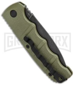 Boker Kalashnikov OD Green Automatic Knife - Dagger Smokewash Plain -Knives Shop Boker Kalashnikov Dagger Auto OD Green Smokewash BHQ 117068 jr side large