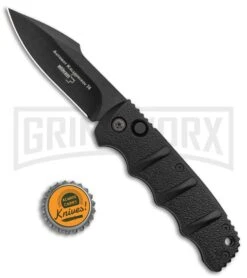 Boker Kalashnikov Automatic Knife - Harpoon Black Plain -Knives Shop Boker Kalashnikov Harpoon Auto Black Black KALS53NSOI BHQ 95957 jr bottlecap large