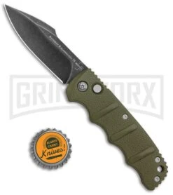 Boker Kalashnikov OD Green Automatic Knife - D2 Harpoon Smokewash Plain -Knives Shop Boker Kalashnikov Harpoon Auto OD Green Smokewash 01KALS123NSOI BHQ 132735 jr bottlecap large