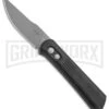 Boker Lundquist Alluvial Black Aluminum Automatic Knife - Bead Blast Plain -Knives Shop Boker Lundquist Alluvial Auto Black Aluminum BB BHQ 125067 jr large