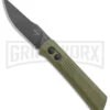 Boker Lundquist Alluvial Green Aluminum Automatic Knife - Black Stonewash Plain 2 Boker Lundquist Alluvial Green Aluminum Automatic Knife - Black Stonewash Plain -Knives Shop Boker Lundquist Alluvial Auto OD Green Aluminum Black SW BHQ 125069 jr large