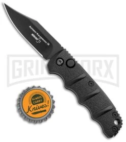 Boker Mini Kalashnikov Black Bowie Automatic Knife - Black Plain -Knives Shop Boker Mini Kalashnikov Bowie Auto Black BHQ 96965 jr bottlecap large