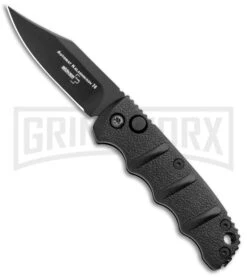 Boker Mini Kalashnikov Black Bowie Automatic Knife - Black Plain