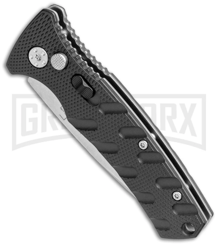 Boker Mini Strike Automatic Knife Black - Drop Point Stonewash Plain Boker Mini Strike Automatic Knife Black - Drop Point Stonewash Plain -Knives Shop Boker Mini Strike Auto Black SW 01BO435NSOI BHQ 99628 jr spine large