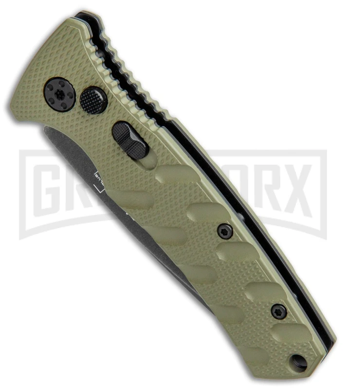 Boker Mini Strike Automatic Knife OD Green - Drop Point Black SW Plain Boker Mini Strike Automatic Knife OD Green - Drop Point Black SW Plain -Knives Shop Boker Mini Strike Auto OD Green Smokewash 01BO437NSOI BHQ 99630 jr spine large