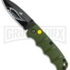 Boker Mini Kalashnikov Warhawk Automatic Knife Green - D2 Black Plain -Knives Shop Boker Mini Warhawk Kalashnikov Auto Dagger Green Black BHQ 113923 jr large