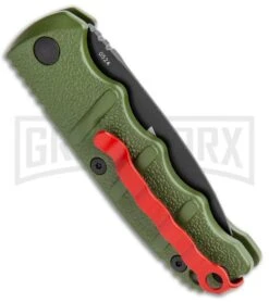Boker Mini Kalashnikov Warhawk Automatic Knife Green - D2 Black Plain 4 Boker Mini Kalashnikov Warhawk Automatic Knife Green - D2 Black Plain -Knives Shop Boker Mini Warhawk Kalashnikov Auto Dagger Green Black BHQ 113923 jr side large