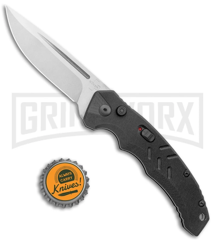 Boker Plus Intention II Automatic Folding Knife Black - Stonewash Drop Point Boker Plus Intention II Automatic Folding Knife Black - Stonewash Drop Point -Knives Shop Boker Plus Intention Black Auto SW 01B0482 BHQ 115756 jr bottlecap large