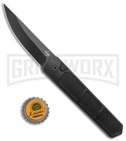 Boker Plus Kwaiken Grip Automatic Knife - D2 Black Plain -Knives Shop Boker Plus Kwaiken Grip Auto Black Aluminum Black BHQ 175283 jr bottlecap large