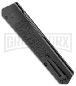 Boker Plus Kwaiken Grip Automatic Knife - D2 Black Plain -Knives Shop Boker Plus Kwaiken Grip Auto Black Aluminum Black BHQ 175283 jr side large