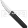 Boker Plus Kwaiken Grip Automatic Knife - D2 Satin Plain -Knives Shop Boker Plus Kwaiken Grip Auto Black Aluminum Satin BHQ 175284 jr large