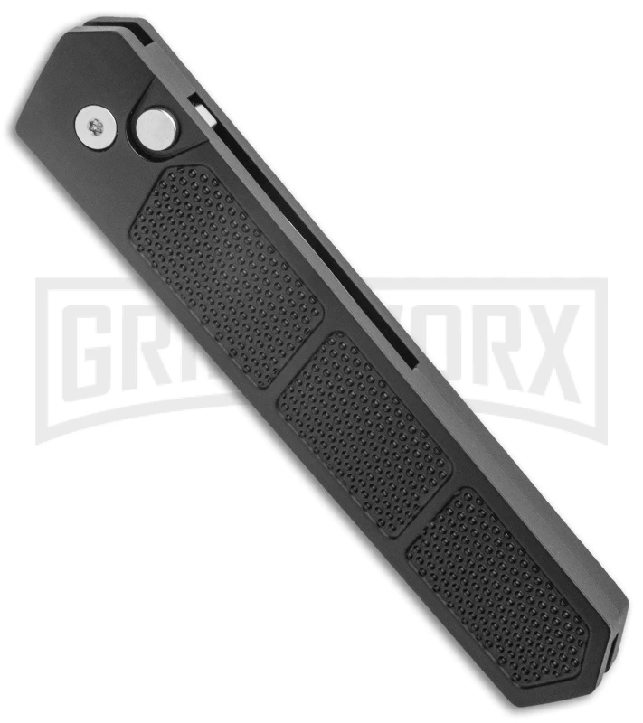 Boker Plus Kwaiken Grip Automatic Knife - D2 Satin Plain Boker Plus Kwaiken Grip Automatic Knife - D2 Satin Plain -Knives Shop Boker Plus Kwaiken Grip Auto Black Aluminum Satin BHQ 175284 jr spine large
