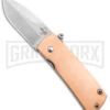 Boker Plus Shamsher Copper Automatic Liner Lock Knife - Satin Plain -Knives Shop Boker Plus Shamsher Auto LL Copper Satin BHQ 139171 jr 2 large
