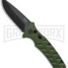 Boker Plus Strike OD Green Automatic Knife - Drop Point Black Plain -Knives Shop Boker Plus Strike DP Auto OD Green Black BHQ 97033 jr large