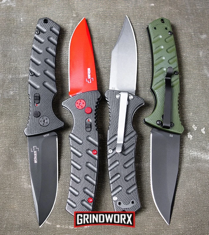 Boker Plus Black Widow Strike Automatic Knife - Drop Point Red Boker Plus Black Widow Strike Automatic Knife - Drop Point Red -Knives Shop Boker Plus Strike Drop Point Automatic Knife OD Green Black D2 BHQ 97033 kp canvas bag web large