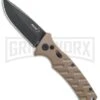 Boker Plus Strike Coyote Brown Automatic Knife - D2 Drop Point Black SW