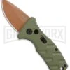 Boker Stubby Strike Automatic Knife - Desert Warrior -Knives Shop Boker Stubby Strike CA Legal Auto OD Green Copper 01BO443NSOI BHQ 99649 jr large