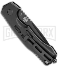 Boker Thunder Storm Automatic Knife Black - Black Plain -Knives Shop Boker Thunder Storm Auto Black Black BHQ 110587 jr side 2 large