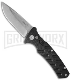 Boker Plus Strike Automatic Knife - Drop Point Stonewash Plain