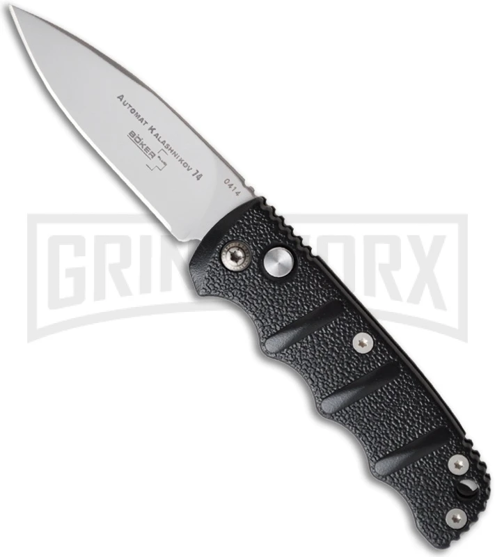 Boker Mini Kalashnikov Black Automatic Knife - Bead Blast Plain Boker Mini Kalashnikov Black Automatic Knife - Bead Blast Plain -Knives Shop boker kalashnikov mini 01kals73 large